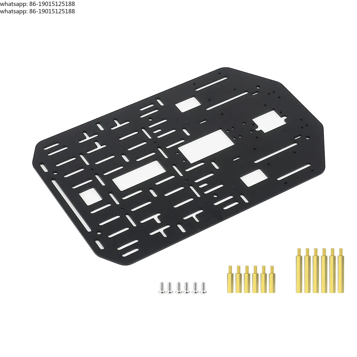 Smart Robot Car Chassis Bracket 2mm Aluminum Alloy Frame Upper Plate for DIY Robotics Development Supports Multi-layer Stacking
