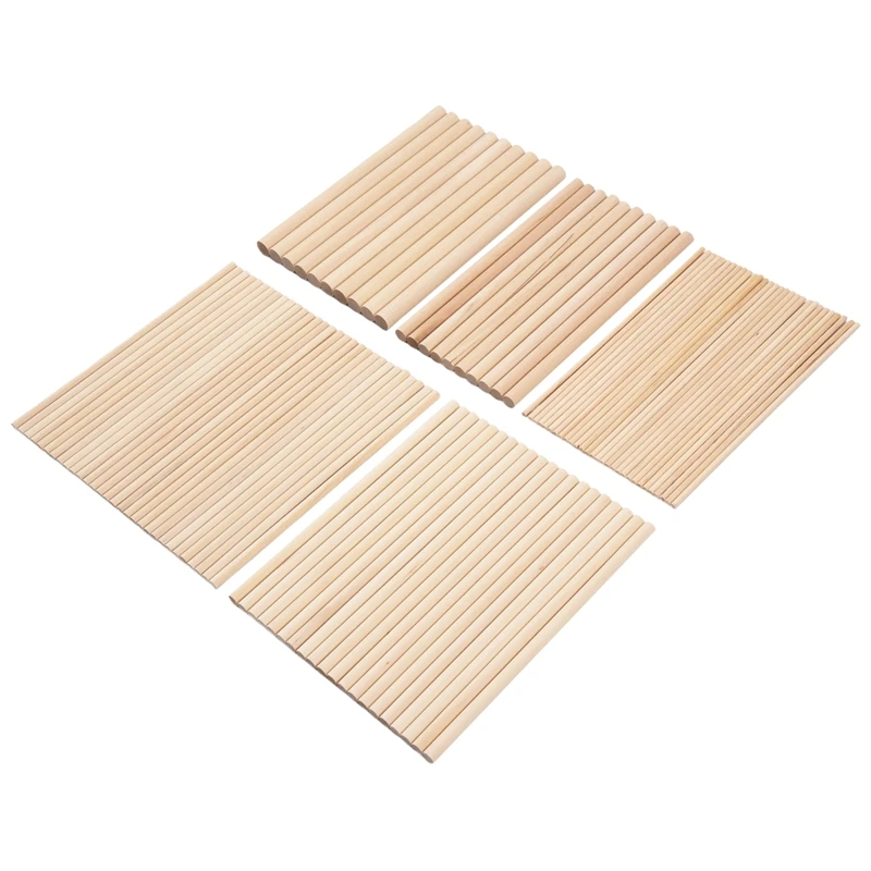 Promosi! 100 buah batang paku dinding kayu batang kerajinan kayu 1/8,3/16,1/4,5/16,3/8x6 inci tongkat untuk kerajinan DIY pernikahan pita W