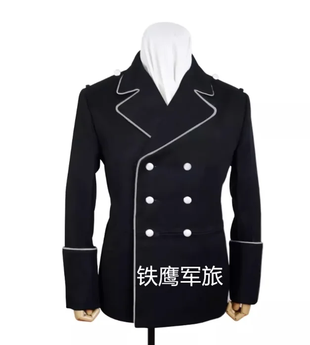 

Немецкая куртка-лидер, черная мужская винтажная официальная одежда на заказ