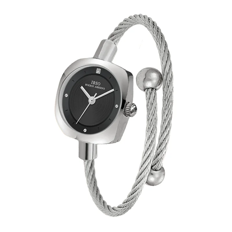 Orologi quadrati da donna eleganti Bracciale in acciaio Orologi da polso al quarzo impermeabili Orologi da polso da donna di marca di lusso Orologio da donna piccolo