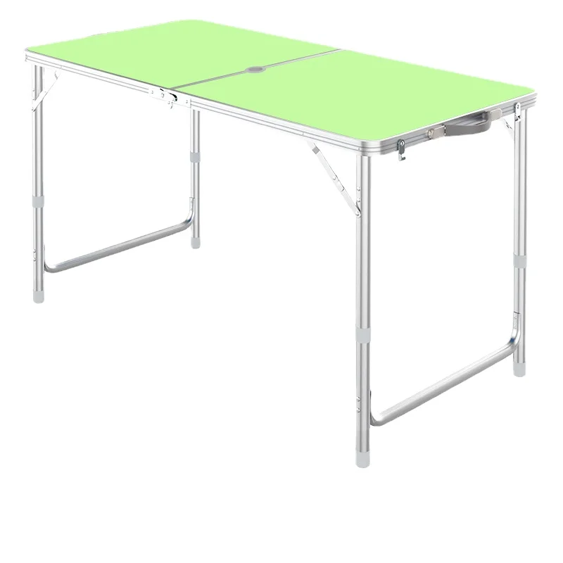 Outdoor Round Tube Aluminum Alloy Folding Tables Simple Folding Square Table Portable Floor Stand Folding Table Stall Tables