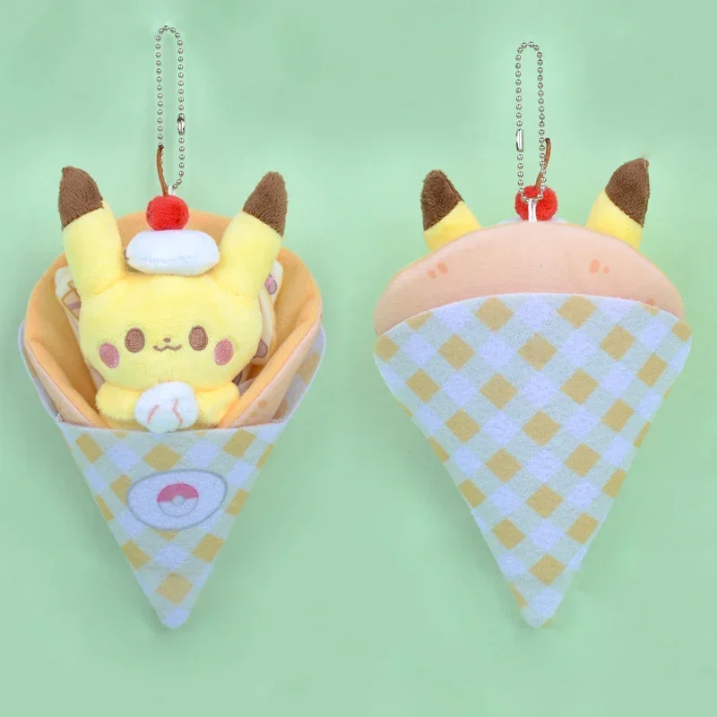 LLavero de peluche de Pokémon Pikachu Piplup, muñeco de peluche de Anime, colgante de mochila Kawaii de 18cm, regalo de Navidad para niños