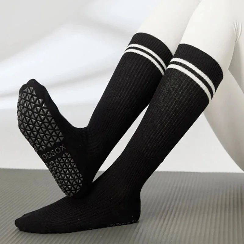 Yoga Socks Silicone Cotton Stripe Pile Non-slip Dot Women High Quality Pilates Grip Over The Calf Socks