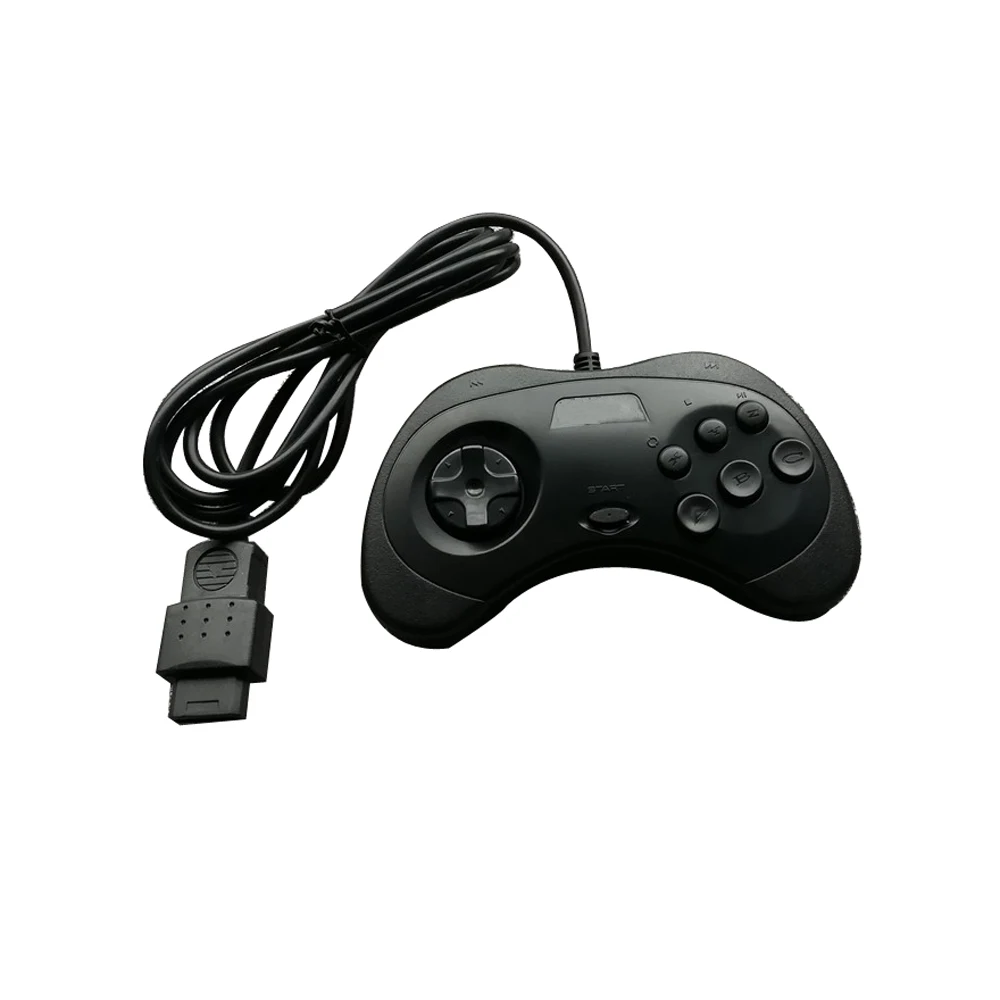 

100PCS High quality wired game controller For Sega Saturn SS white black colour dedicated