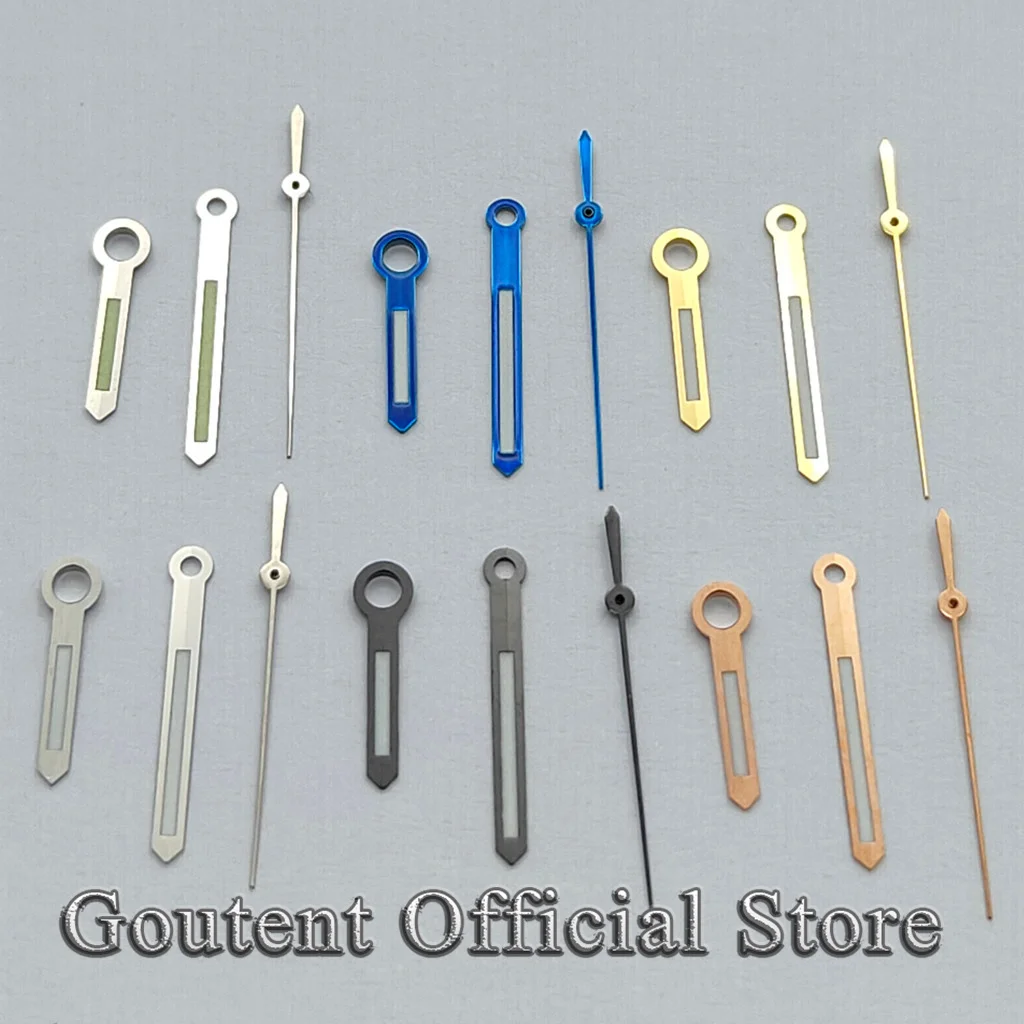 Goutent Watch Hands Set Multi Silver Blue Gold Rose Black Green Luminous Fit NH35 NH36 ETA2824 2836 Miyota8200 8215 movement
