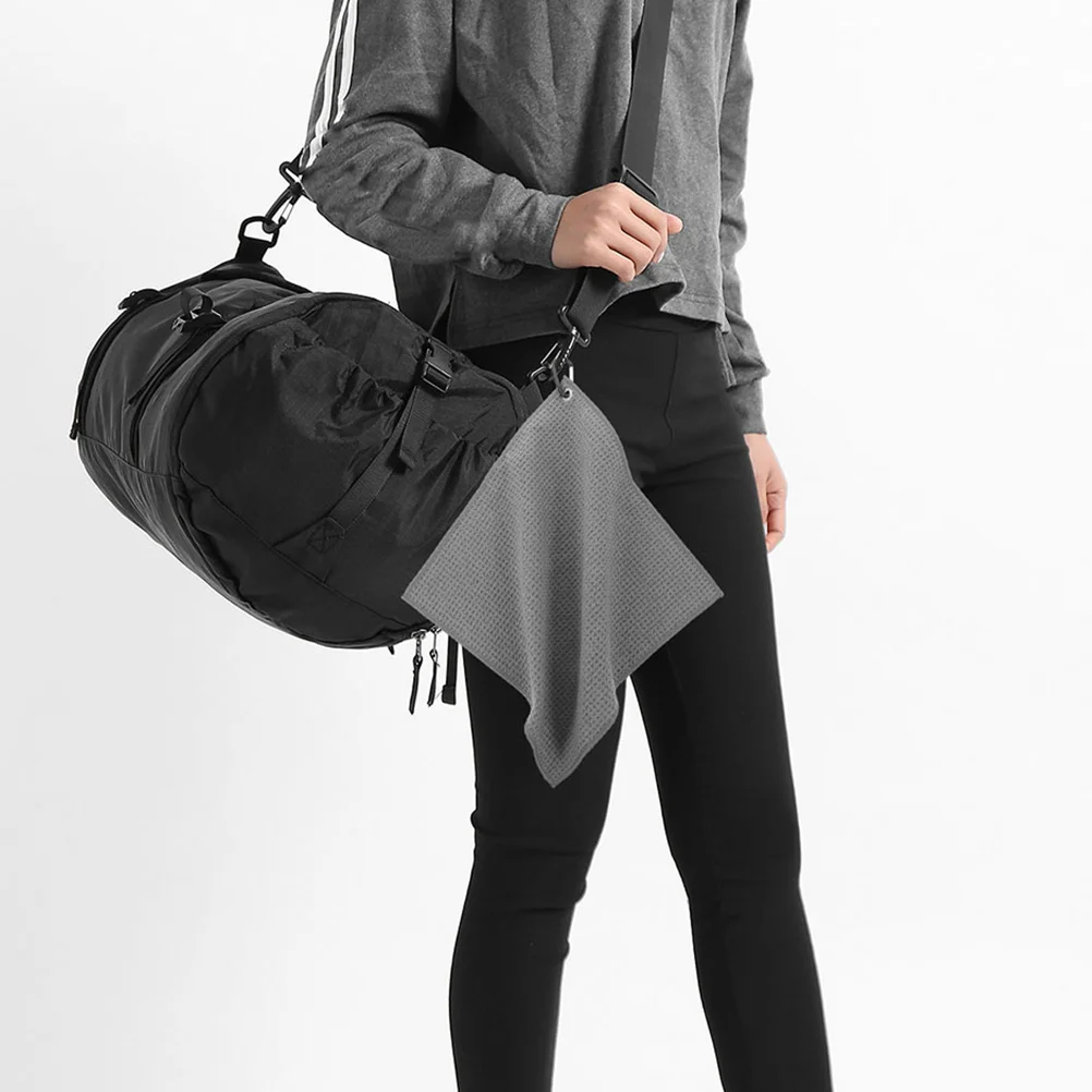 

3pcs Sports Towel Microfiber Golf Cleaning Cloth Portable Golfs Ball Wiping Towel with Buckle for Outdoor Accessories Durable