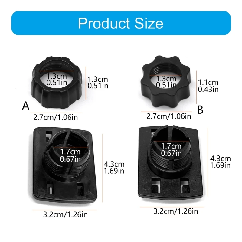K0EA محول بلاستيكي مستدير 17 ملم إلى 4 إبزيم لتحويل الشواحن اللاسلكية #6