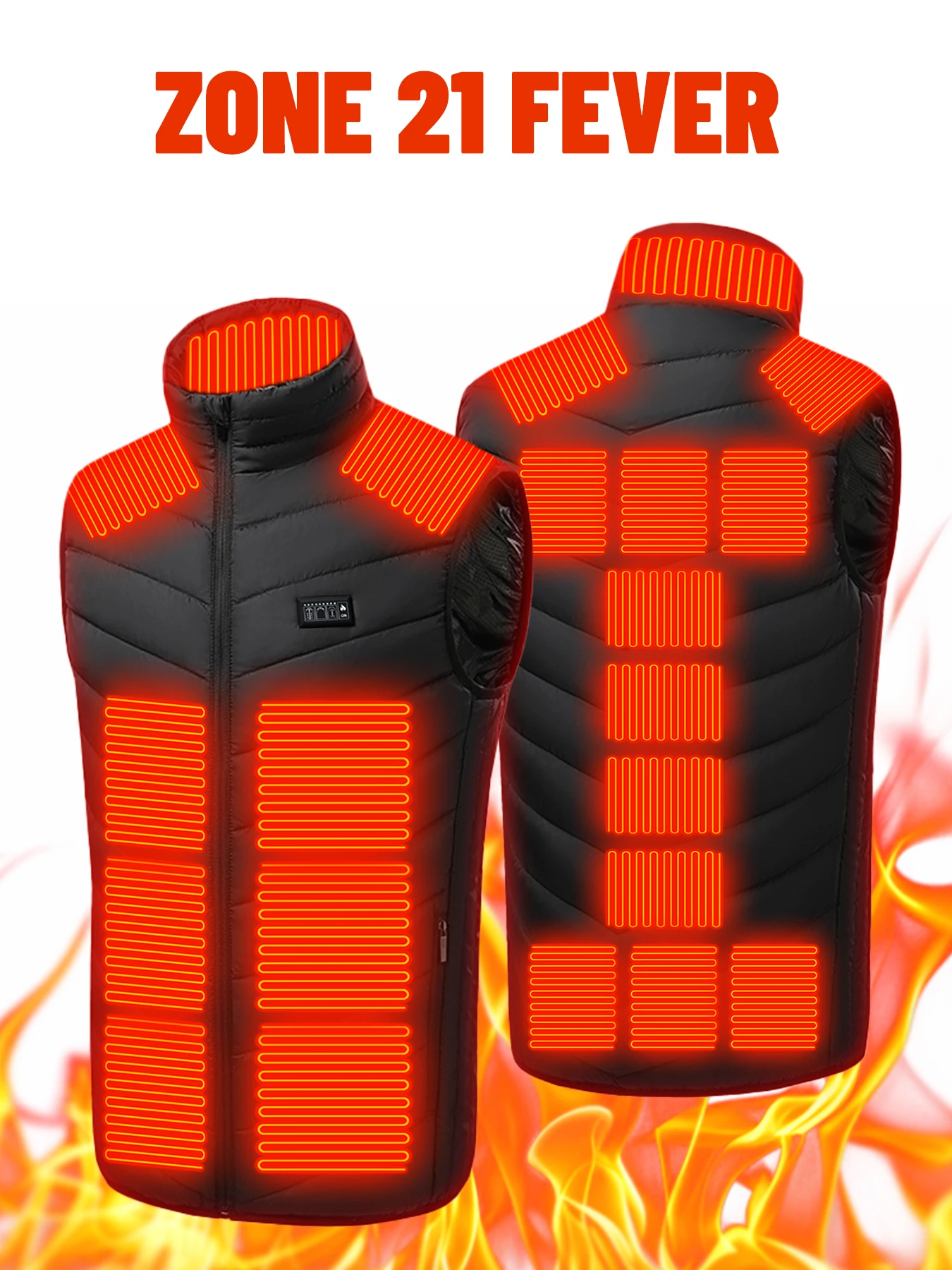 TODWARM سترة ساخنة 21 منطقة الذكية ساخنة ساخنة الشتاء الرجال والنساء سخان سترة الحرارية سترة الجسم دفئا سترة رياضية في الهواء الطلق