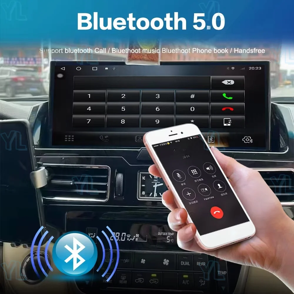 

Сенсорный экран для Toyota Land Cruiser 2008 ~ 2020 Android Auto Carplay Автомобильный радиоприемник Мультимедиа Стерео GPS Navigati HeadUnit