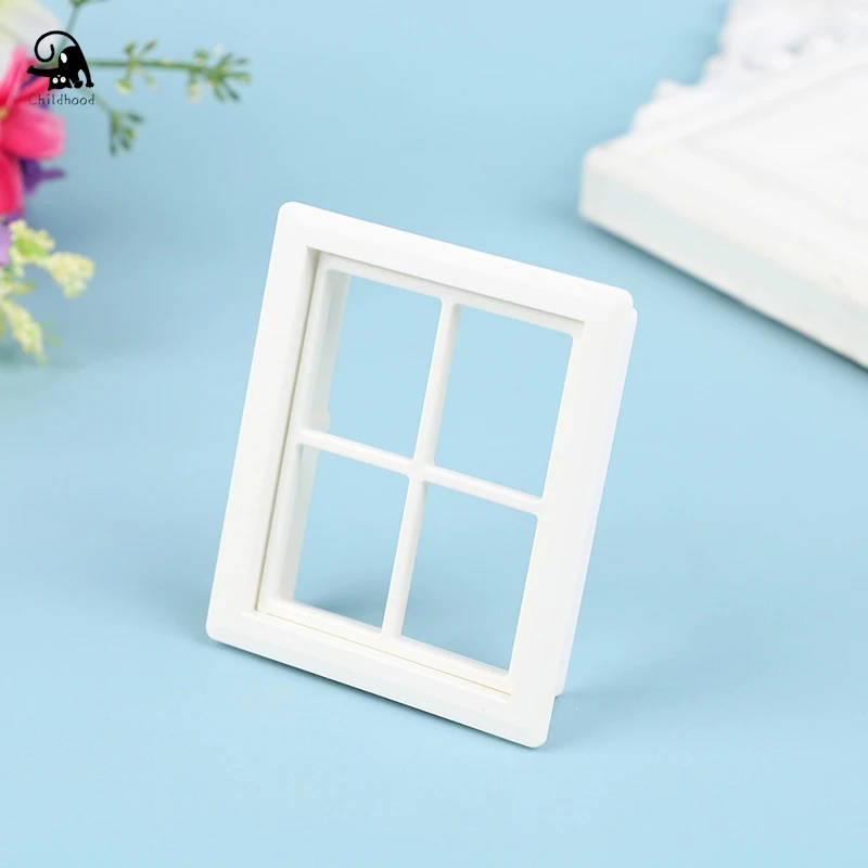 Mini doll house Windows door Plastic 1/12 Dollhouse Miniature furnitures Decoration DIY Decoration for Barbie Doll