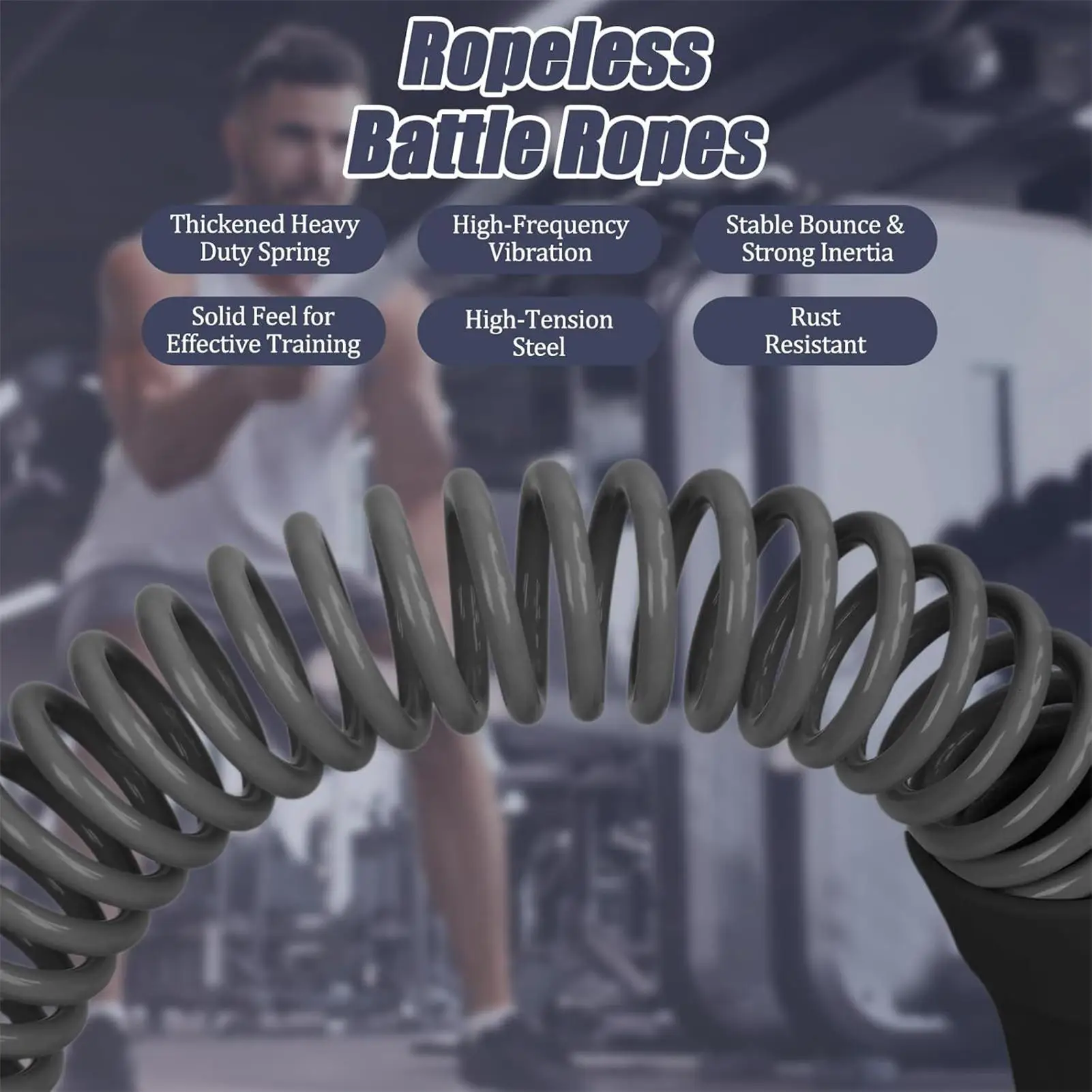 

Battle Ropes Weighted Cordless Workout Ropes Fitness Equipment 2 Pieces for Athletes Home Beginners Busy Professionals Men