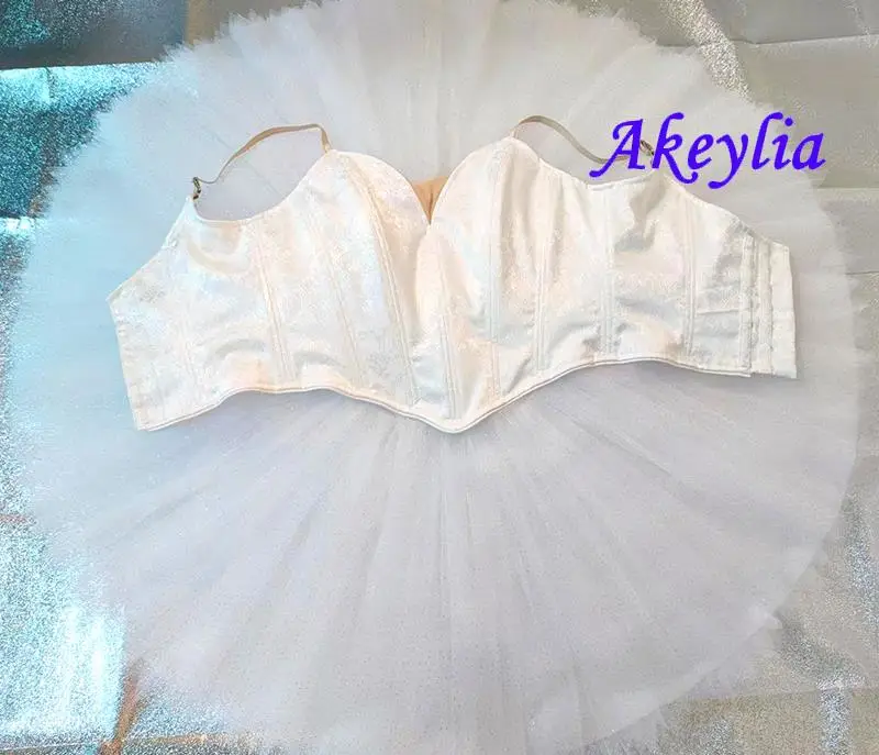 High quality ballet tutu professional white Split without decoration pancake tutu ballet classical No elasticity 11 layers 0456