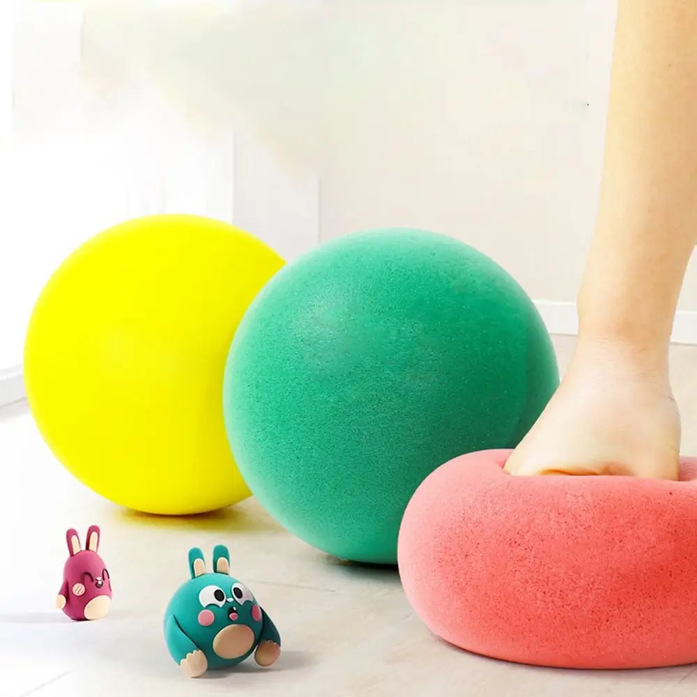 Baloncesto silencioso de espuma, fácil de agarrar, actividades en interiores, pelota de entrenamiento interior, baloncesto que rebota exprimible de poco ruido para niños