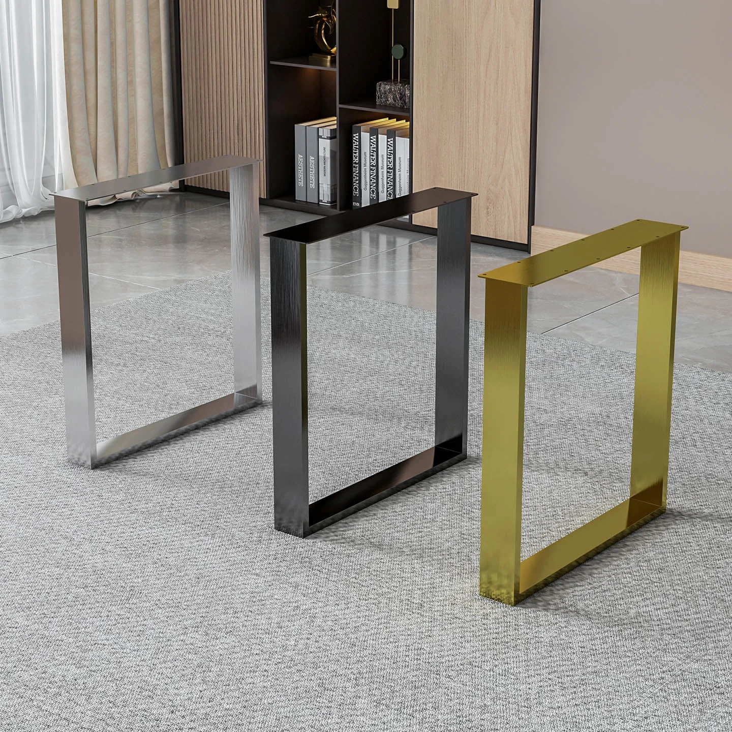 

Ножки стола из нержавеющей стали, сверхмощная мебельная рама, квадратный офисный стол, кофейная столовая, золотые ножки стола из нержавеющей стали для стола