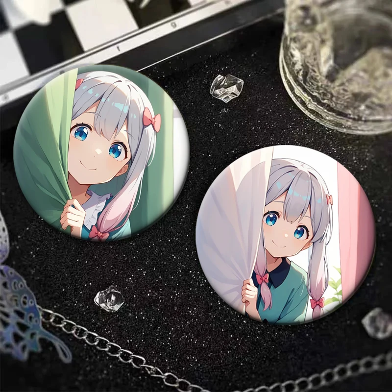 Manga Eromanga Sensei Handmade Badge Brooch, Women Lapel Pin,  Clothing Accessories, Backpack Decoration, Unique Gift for Friend