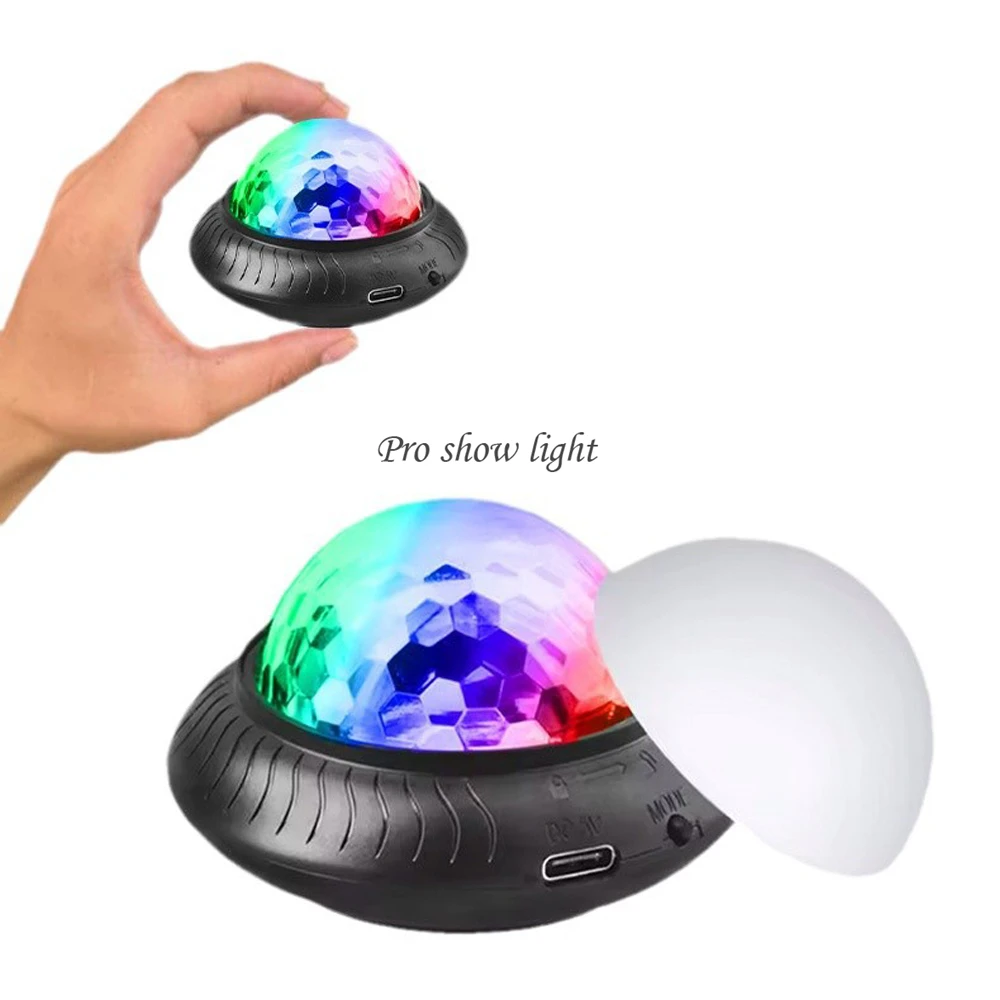 Mini Disco Party Lights LED Night Light Rechargeable Battery Powered LED Magic Ball Light Colorful Disco Ball for Christmas DJ
