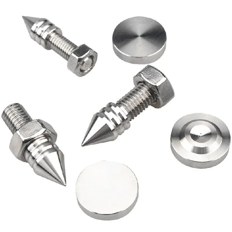 AMPLIFICADOR DE CD de acero inoxidable para Audio HiFi, soporte para máquina de altavoces, almohadilla para uñas, 4 Uds.