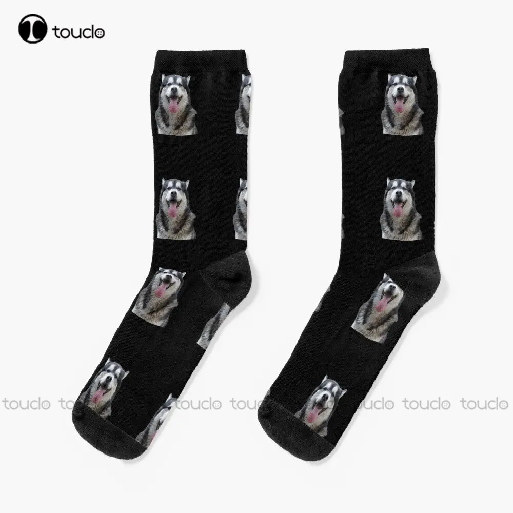 

Vantage Alaskan Malamute Dog Socks Cute Socks Personalized Custom Unisex Adult Teen Youth Socks Street Skateboard Socks Funny