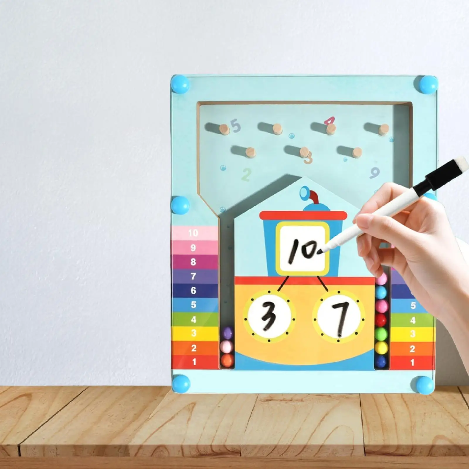 Houten tellen getallen bord nummer berekening leermiddelen wiskunde speelgoed nummer rekenkundig leren voor kinderen nieuwjaarscadeau