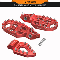 NICECNC Forged Foot Pegs Footrests & Rear Brake Pedal Step Tip For Stark Varg EX MX 2024-2025 Electrical Bike Parts Aluminum