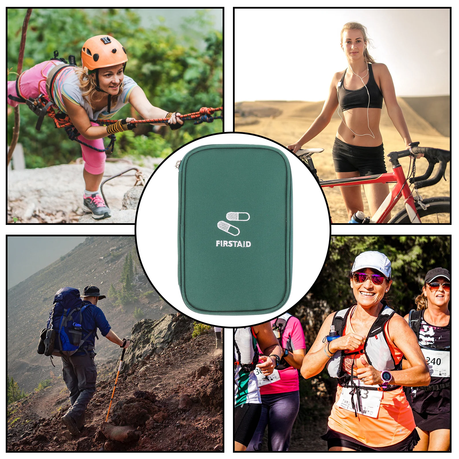 حقيبة طبية محمولة كبيرة ومتينة للسفر، حقيبة تنظيم الإسعافات الأولية، حاوية تخزين خفيفة الوزن بسحاب لحالات الطوارئ #4