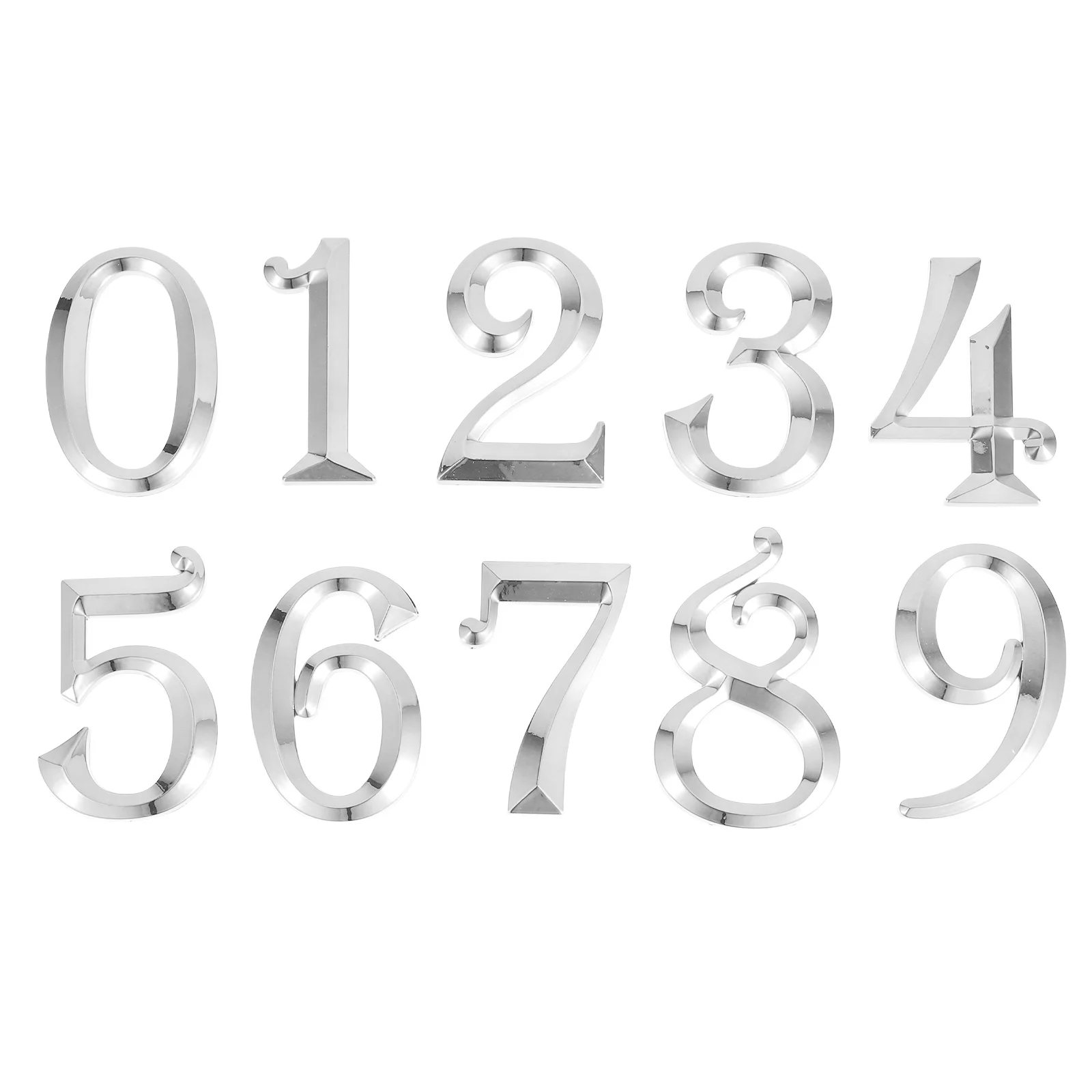

10Pcs 3D ABS Door Numbers Self Adhesive Modern Stickers for Front Door Mailbox Apartment Wall Decor Number Stickers