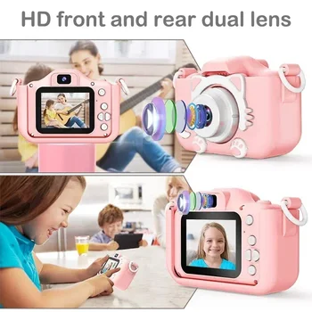 1080P high-definition screen Mini children&#x27;s digital camera convenient outdoor Anti-drop and shock-absorbing birthday gift