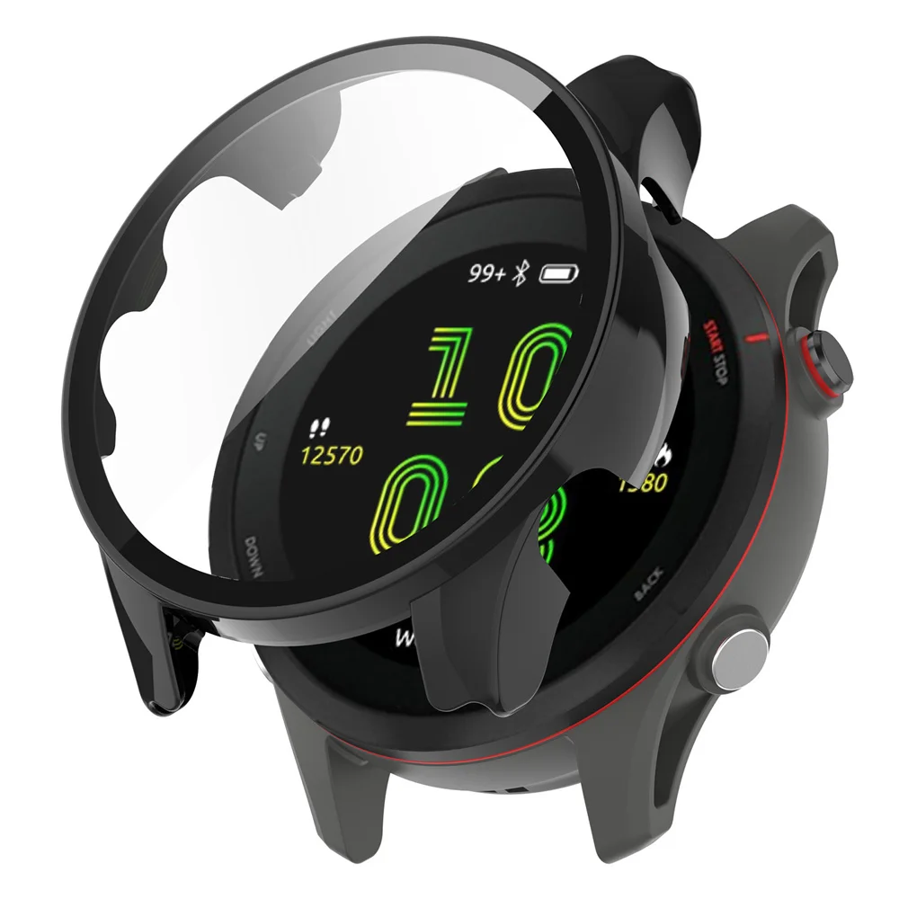 BEHUA für Garmin Forerunner 255 255S SmartWatch PC-Hülle mit gehärtetem Glas Displayschutzfolie Vollständige Abdeckung Stoßfänger-Schutzhülle – Detail 10