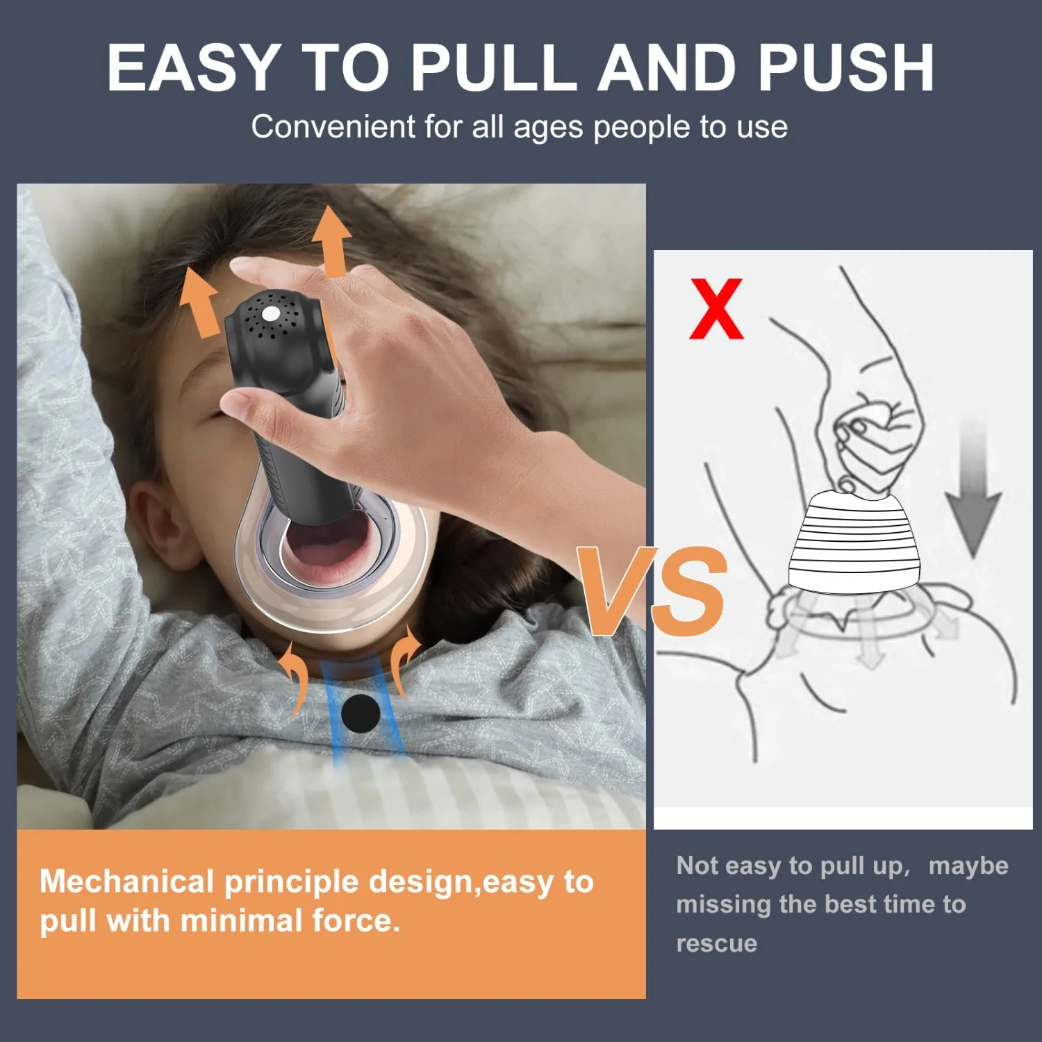 Portable Anti-Choking Aspirator Medical Grade Heimlich Device for Infant Adult Airway Suction Emergencies Home Emergency Rescue