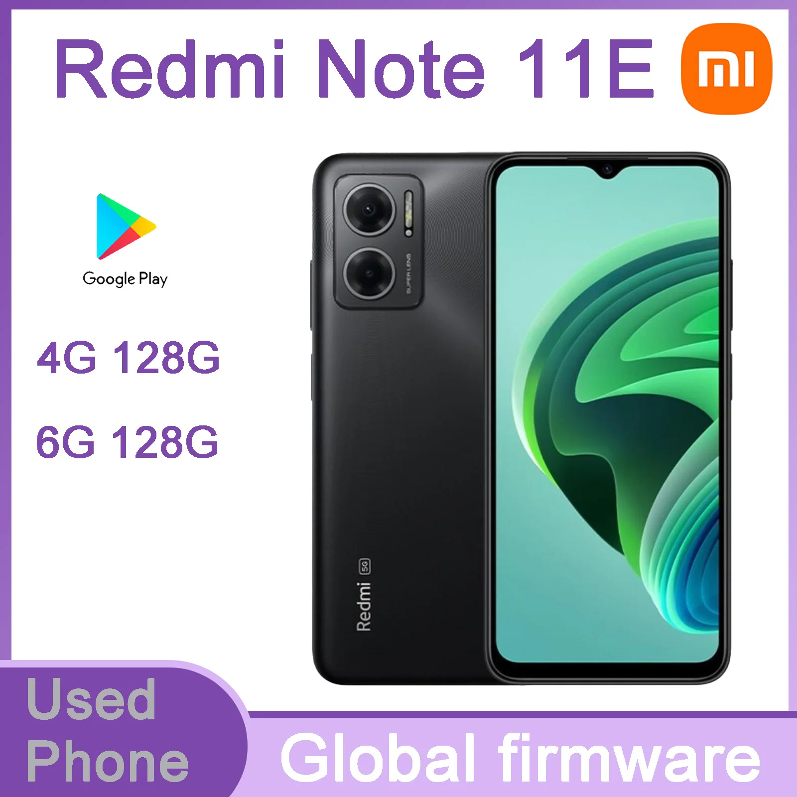 

Redmi Note 11E 4GB 6GB/8GB 128GB 5G Smartphone 5000mAh 18W Charge Dimensity 700 50MP Camera 90Hz Display Used Phones