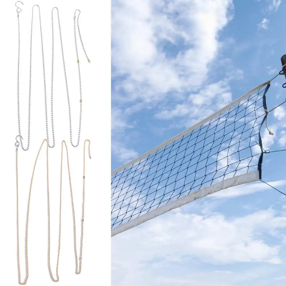 2,5 m/8,2 ft Volleyballnetz-Höhenkette Gold Silber Messwerkzeug Volleyball-Messkette Standard mit Haken Messgeräte