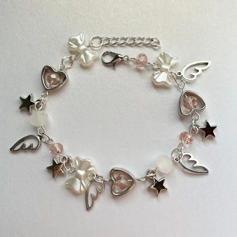 Pink blossom bracelet cute fairy girl jewelry y2k