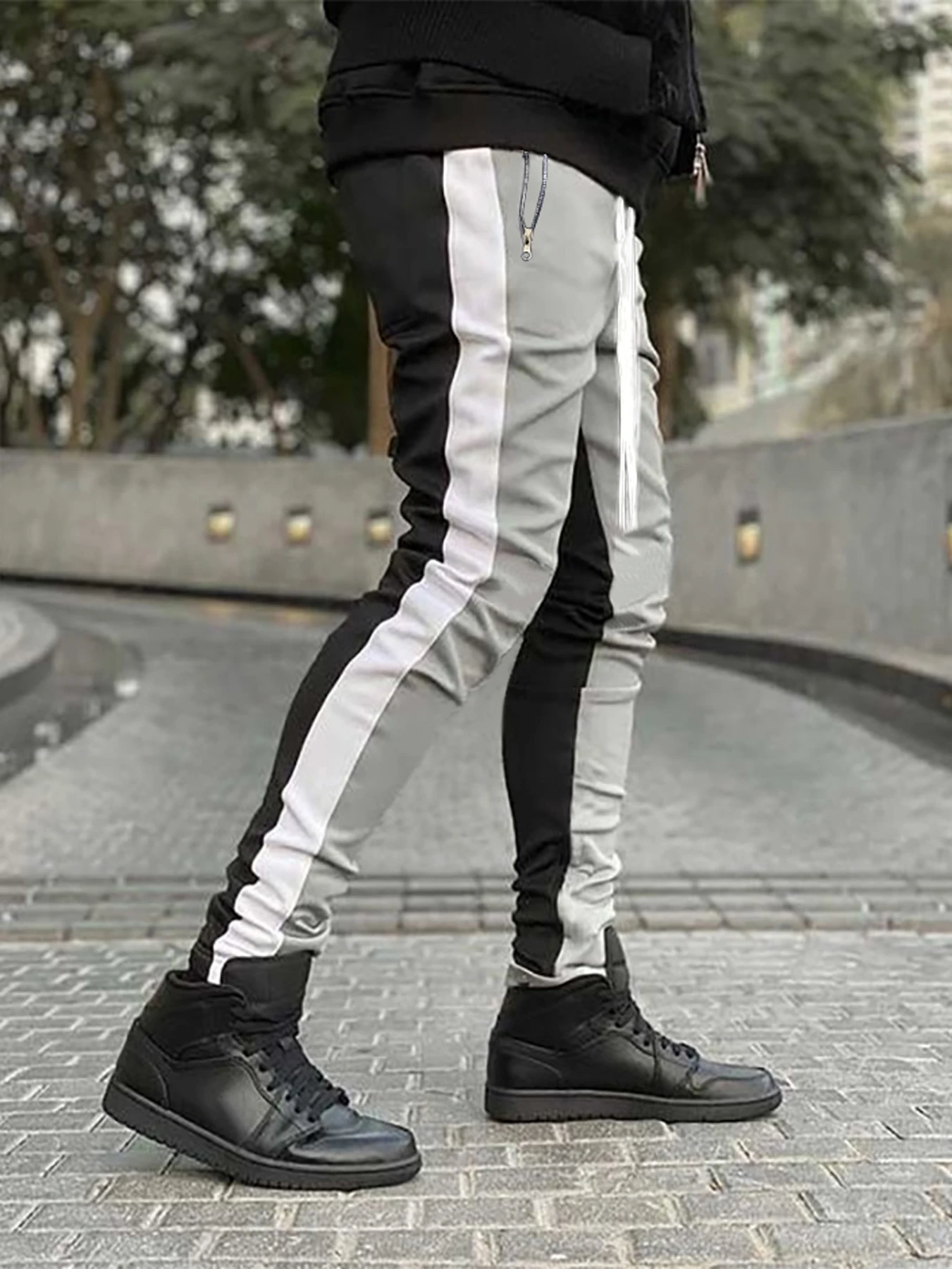 

Мужские цветные тренировочные штаны, джоггеры, повседневные спортивные тренировочные штаны на шнурке для активного отдыха, тренировочные штаны с боковой полосой