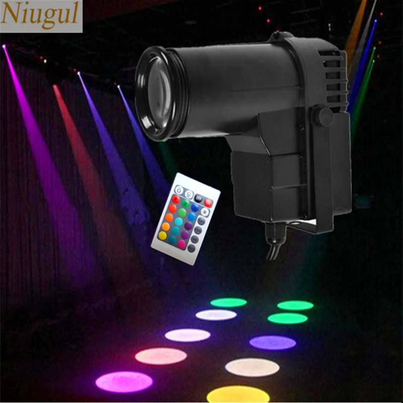 

Spot Stage Light RGB Disco Beam Led Pinspot Light For DJ Party Bar Mirror Ball Pin Spot Lights Wireless Remote Control Spotlight