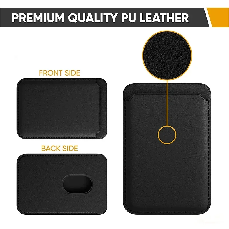 Magsafe Leder-Kartenhalter mit Magnetverschluss für iPhone 17 Pro Max und Samsung S26 Ultra – Macsafe Kartenhalter mit Fächern als Zubehör – Detail 5
