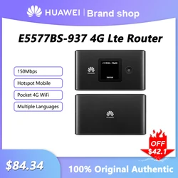 잠금 해제 화웨이 E5577BS-937 4G Lte 라우터, 무선 와이파이, 휴대용 모뎀, 핫스팟 포켓 Mifi, 150mbps, SIM 카드 슬롯 리피터