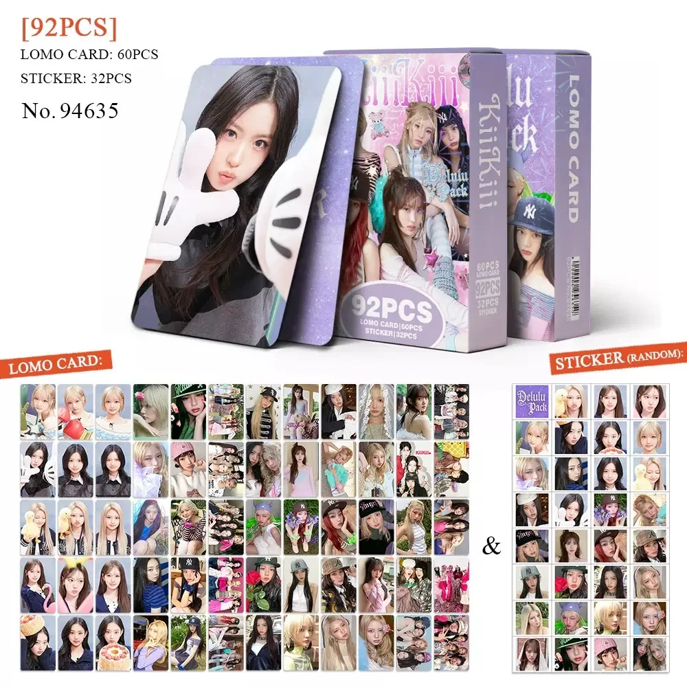 92PCS Korean Idol Groups KiiiKiii New Album "Delulu Pack" High Quality Lomo Cards JIYU LEESOL SUI HAUM KYA HD Small Cards image 4