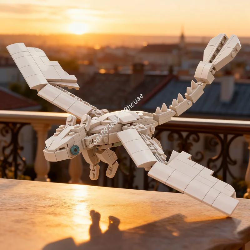 

225 шт. MOC Light Fury, масштаб минифигурки, модель поезда, строительные блоки, рождественские подарки, креативная идея, кирпичные игрушки, детский день рождения