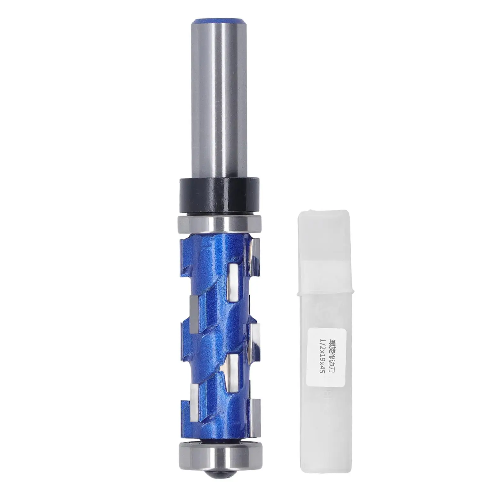 

Dual Bearing Spiral Flush Router Bit 1/2x19x45mm Round Shank for woodworking Easy Install Wide Application