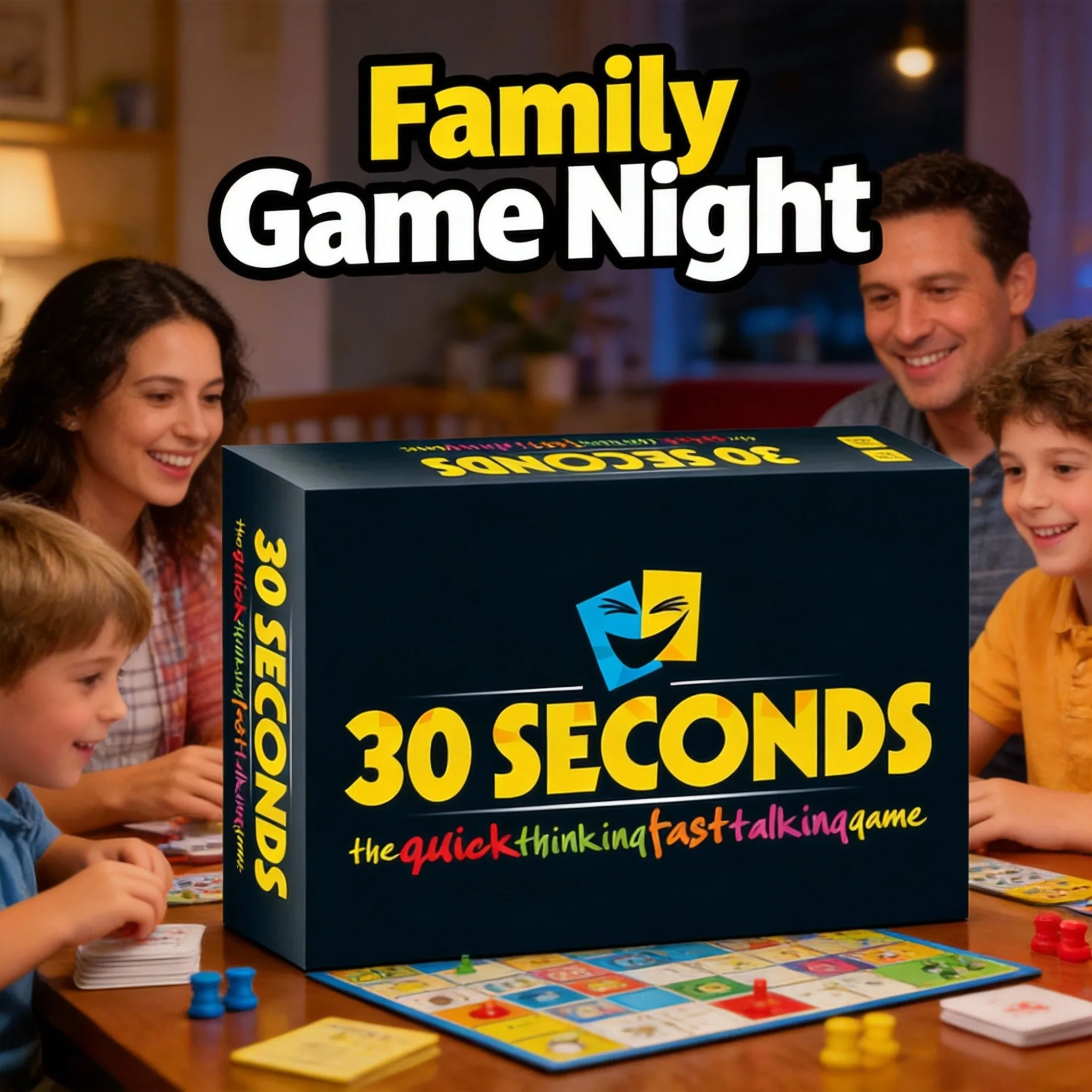 

30 SECONDS Board Game - Fast Thinking Game for Adults, Describe 5 Words in 30 Seconds for Fun Family Game Nights