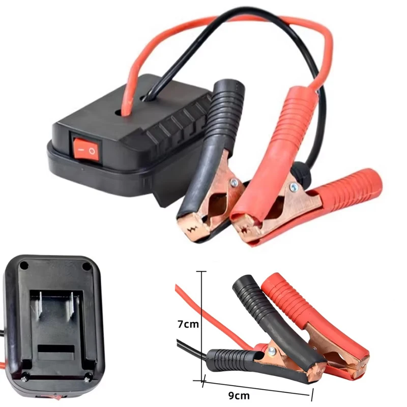 Car Battery Jump Starter For Makita 18V 21V Lithium Emergency Power Bank with Thickened Copper Clips Power Tool Accessories