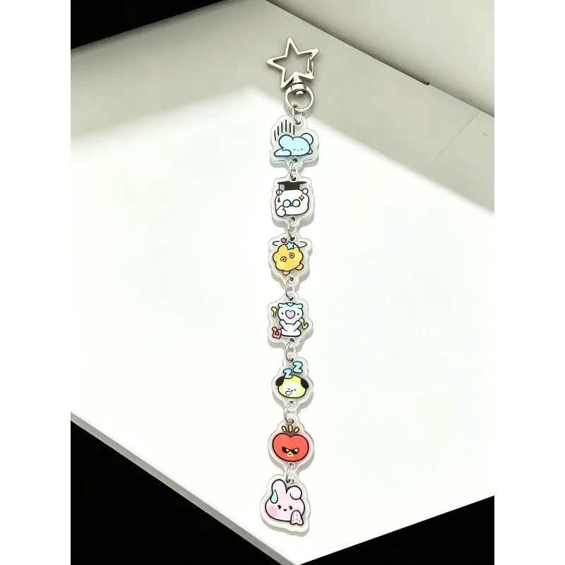BT21 Cooky RJ Mang Chimmy Tata Cute Cartoon Creative Accessories Car Keychain Backpack Pendant view 4