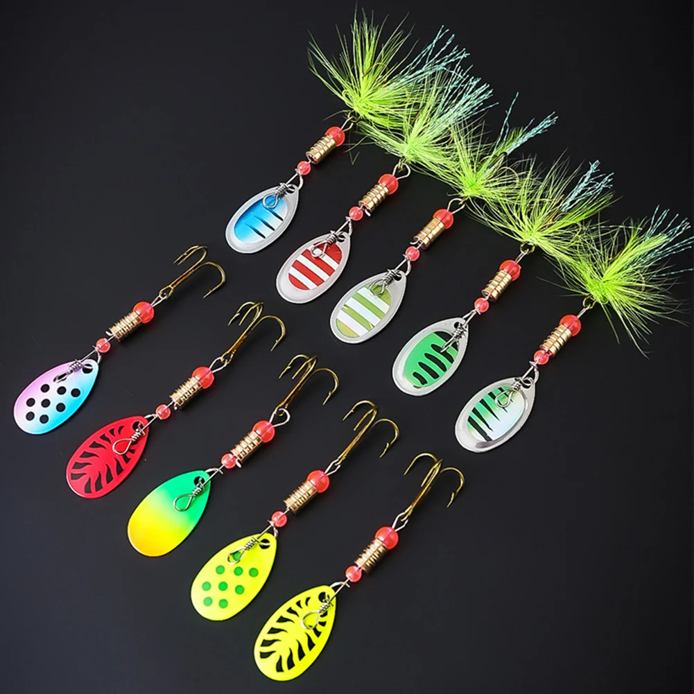 10 pièces en boîte cuillère en métal Spinner leurre de pêche avec triple crochets Wobblers de pêche 3g appât artificiel appât dur cadeau pour hommes père