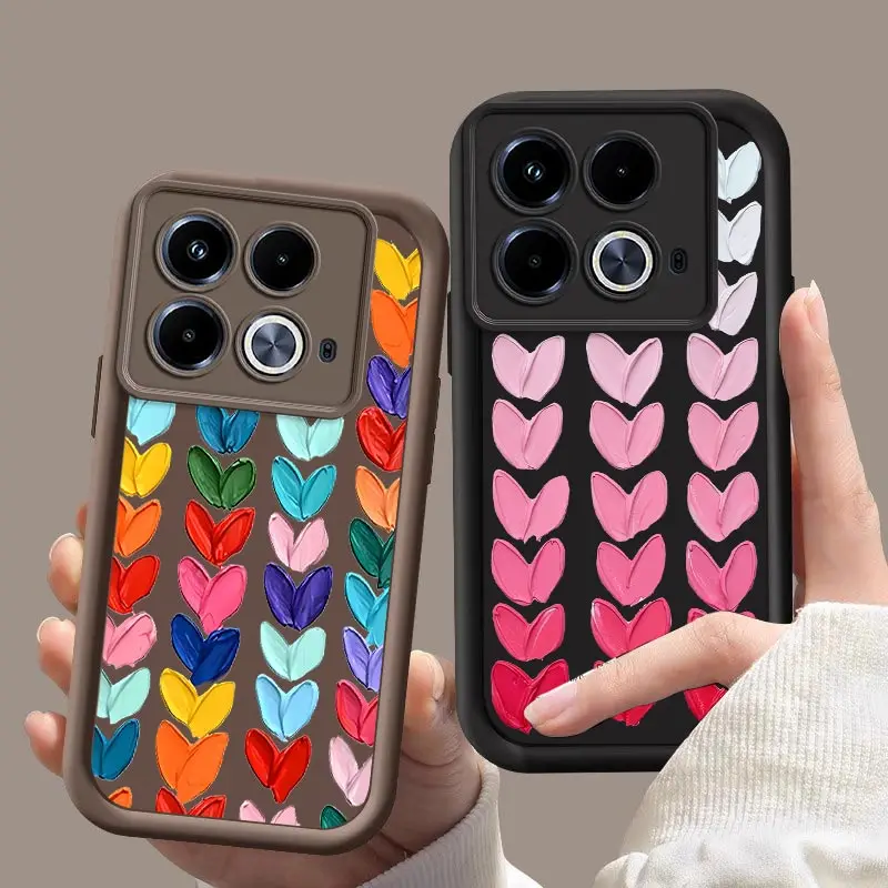 Note40 Oil Painting Love Phone Case For Infinix Note 30 Pro 30VIP 12 12Pro Smart 8 7 6 Zero 30 Shockproof Protection Back Cover