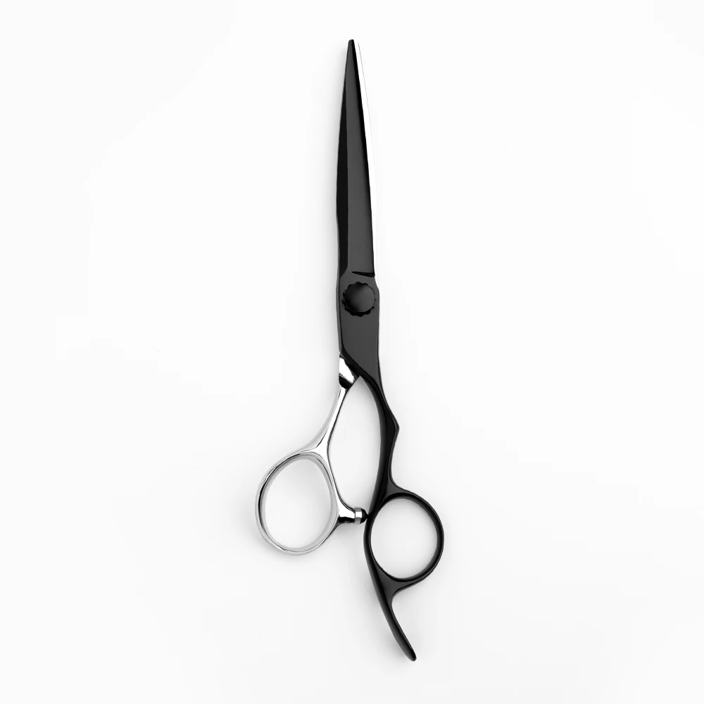 ATS314 Premium Steel Professional Hairdressing Scissors 6.3 Inch Silver Black Scissors Comprehensive Barber Scissors