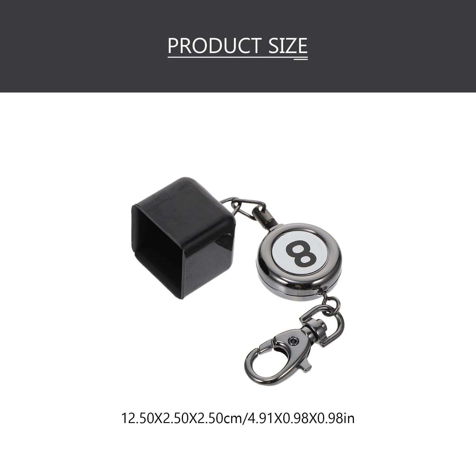 Zwarte zwembadhouder sleutelhanger intrekbare biljartkeu krijtbeschermer draagbare snooker accessoire krijttip voor tafel