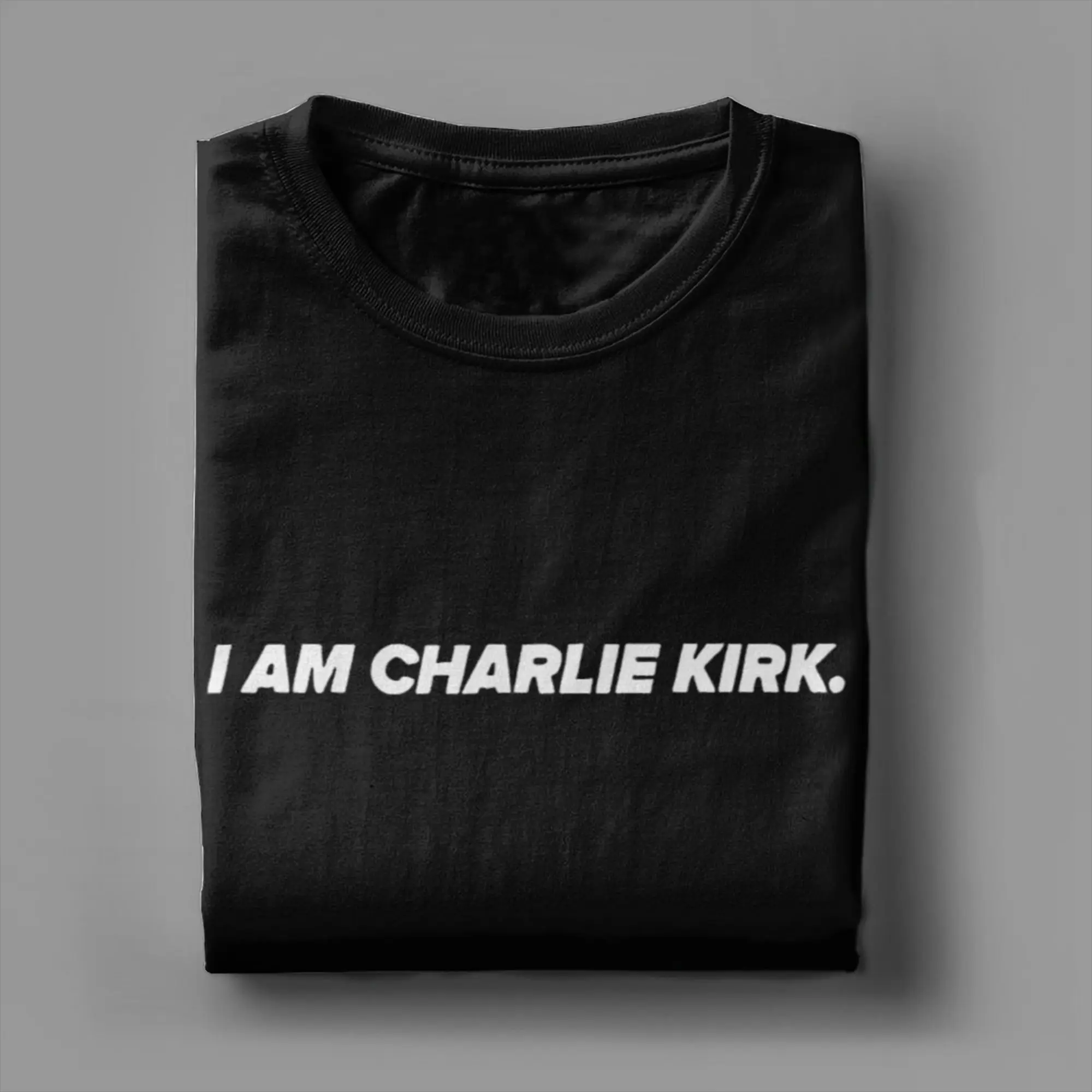 I Am Charlie Kirk Black and Freedom White  Patriotic USA T Shirt Summer Cotton T-Shirts Men Harajuku Tee Shirt Short Sleeve Tees