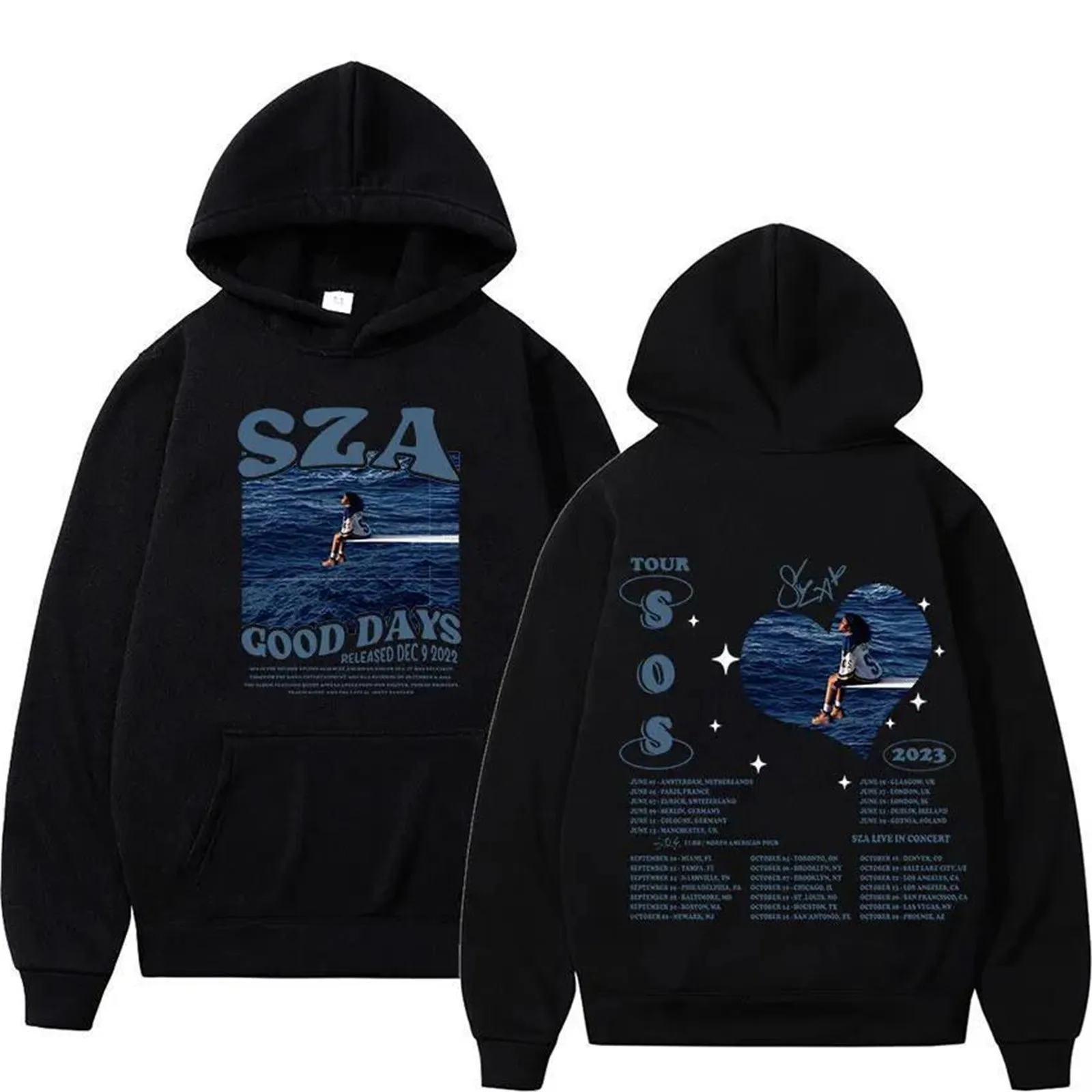 

2024 Men Women Streetwear Hoodie Fashion Top Unisex SZA SOS Good Days Graphics Printed Hoodies
