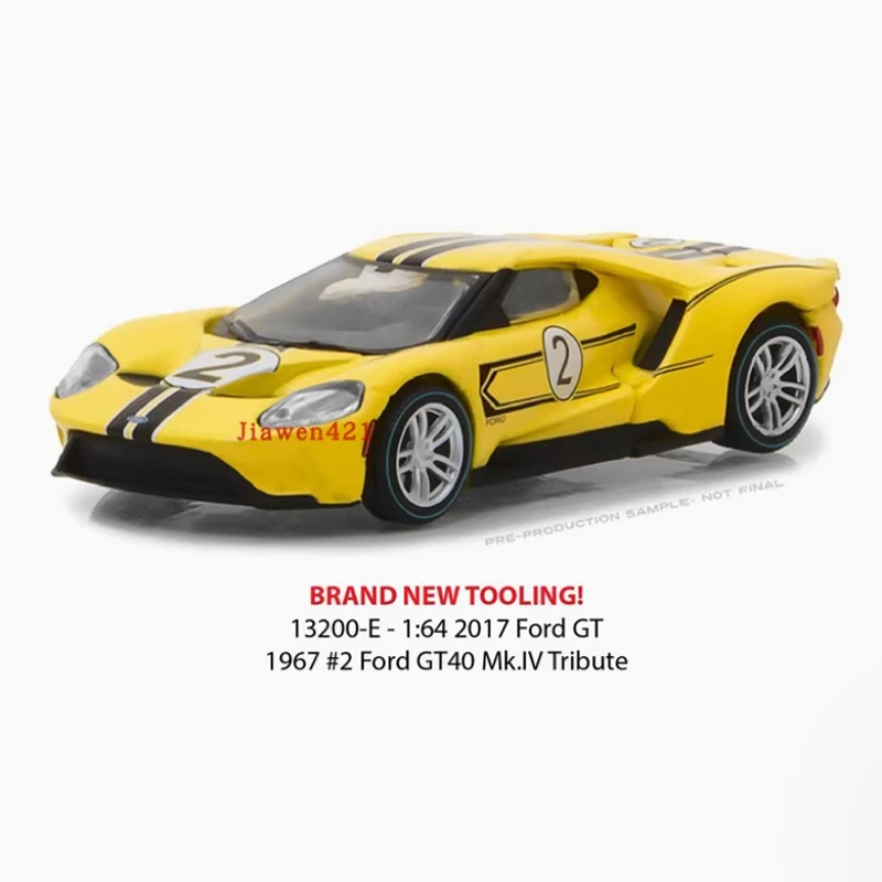 Greenlight Diecast 1:64 Skala 2017 Ford GT Model Samochodu Ze Stopu Kolekcja Ekspozycyjna Zabawka Prezenty Pamiątki