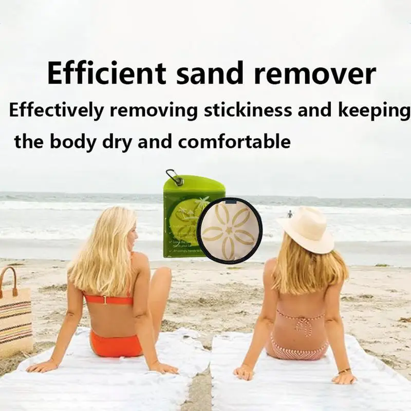 Sand Removal Bag Talc-free Beach Sand Remover Pads Gentle Beach Sand Removal Tool Wiping Off Pad Skin-Friendly Seaside Activity